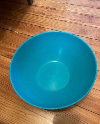 Grand plat bleu