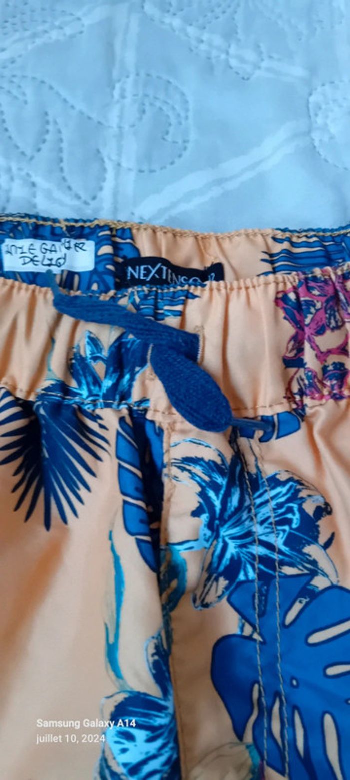 Bermuda léger imprimé hawaïen orange garçon 12 ans in extenso - photo numéro 15