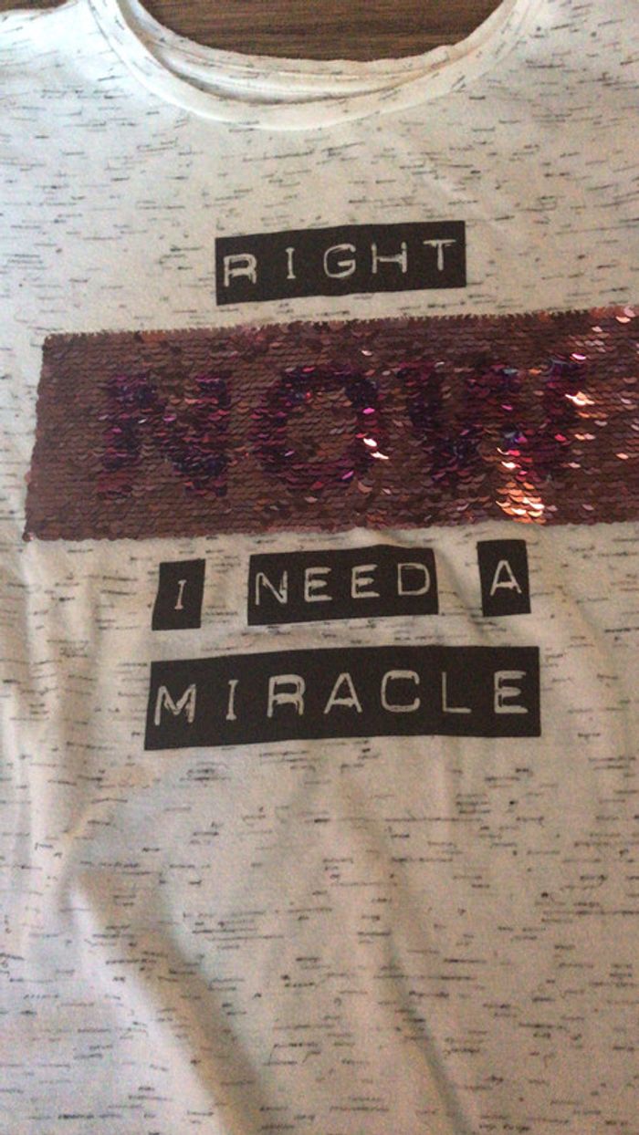 Tee-shirt beige chiné C&A 10 ans - photo numéro 3