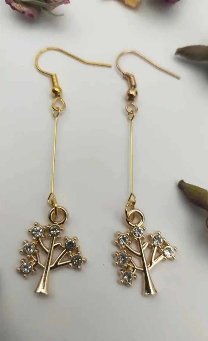 Boucles d'oreilles arbre - photo numéro 2
