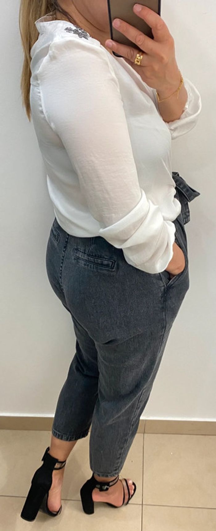 Blouse satinée blanche formul@ joven taille 38 - photo numéro 7