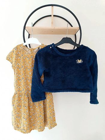 5-6 ans ensemble 3 pommes robe été pull