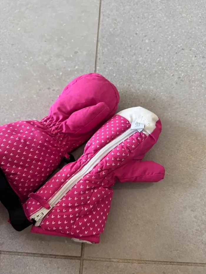 Moufles rose Racer kids 24M, très bon état - photo numéro 2