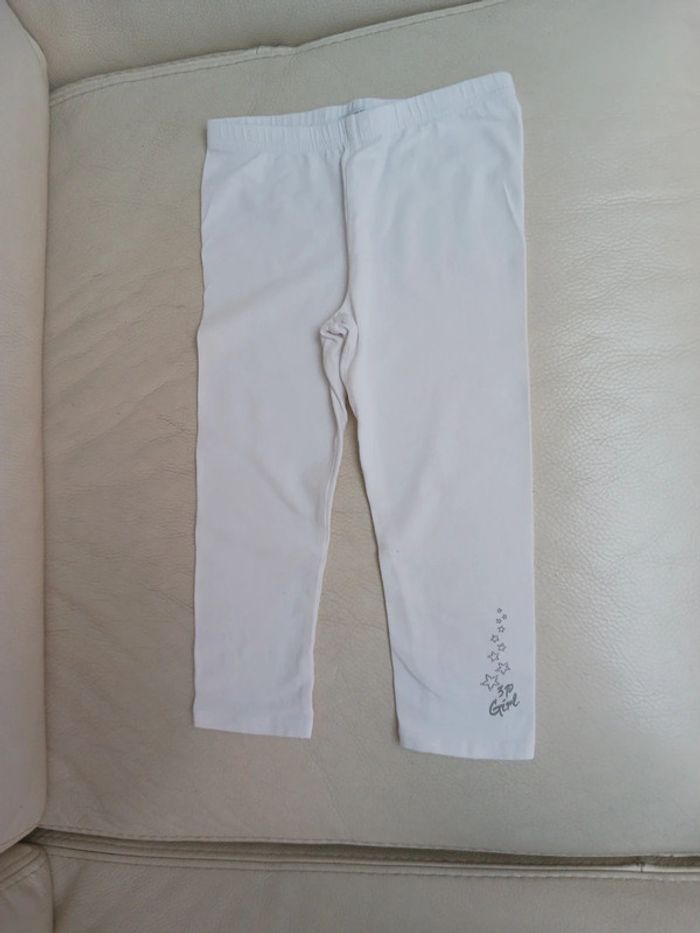 vends legging 3 pommes blanc taille 6 ans