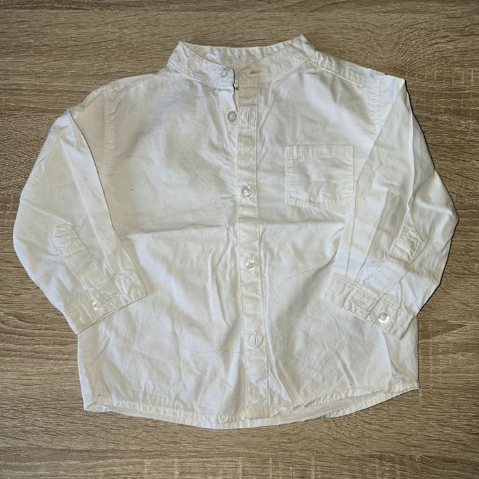 Chemise blanche manche longue 9 mois
