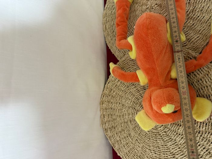 Doudou ours orange jaune bras jambes coulissant CMP - photo numéro 5