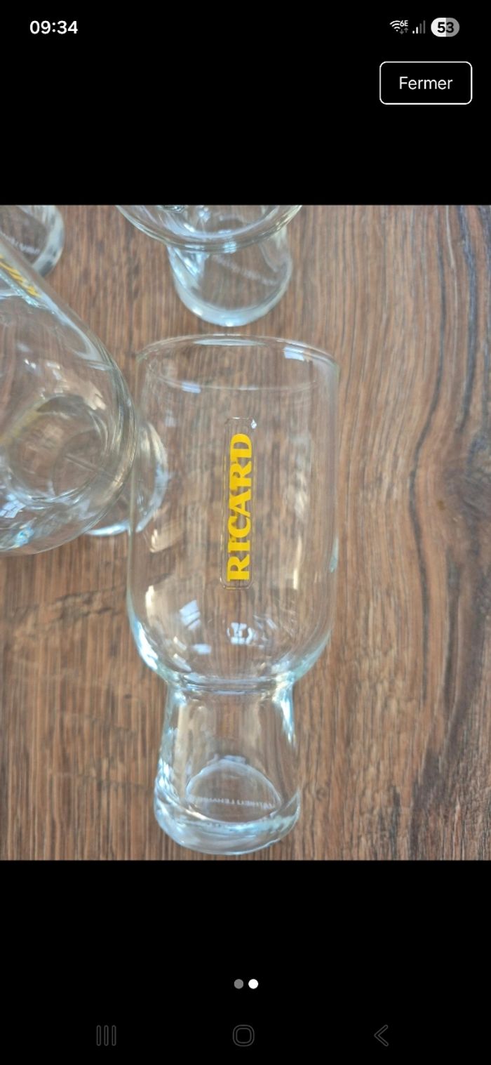 Lot de 6 verres Ricard collection "Mathieu Lehanneur" - photo numéro 1