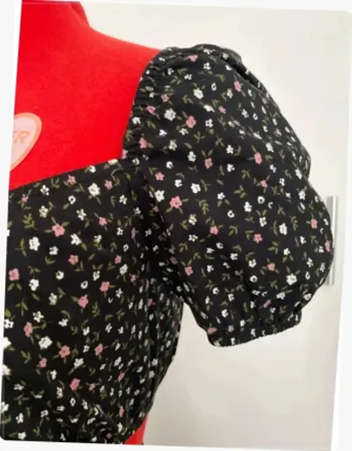 Robe fleurie avec ouvertures noire Tally Weijl - photo numéro 4