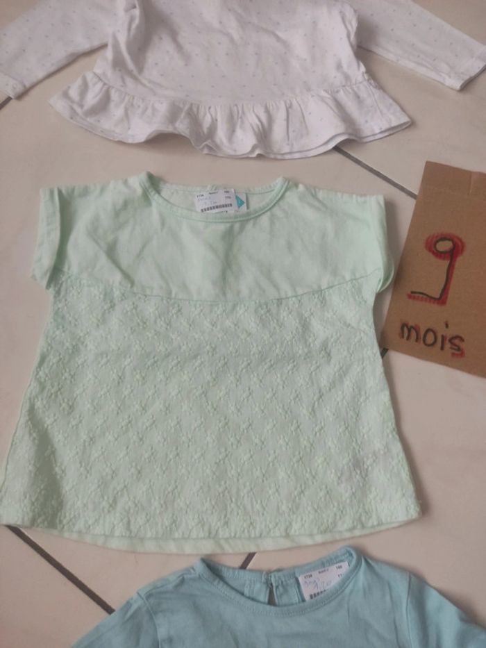 Comme neuf Lot t-shirt 9 mois