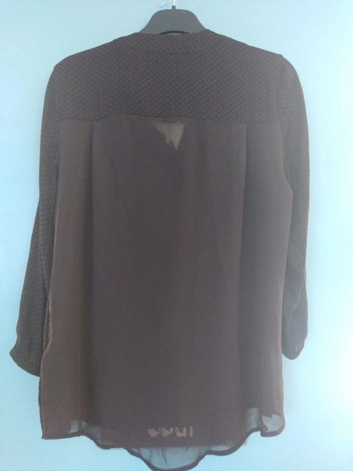 Blouse breal manches 3quart marron taille 42 - photo numéro 3