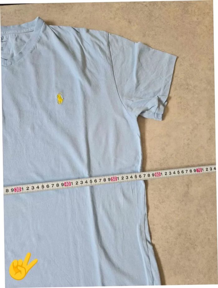 T-shirt Ralph Lauren M coupe col rond bleu Homme Men tee6b - photo numéro 6