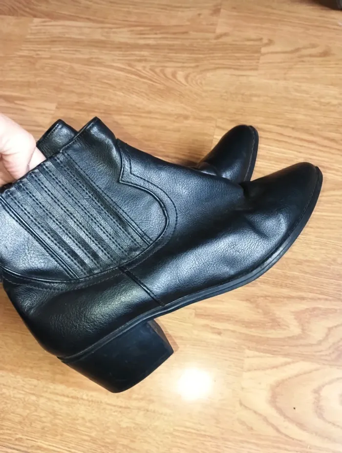 Bottines noires femme widefit taille 38 - photo numéro 6