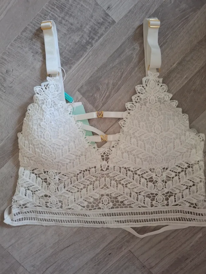 Bralette croc top bretelles croisé au dos