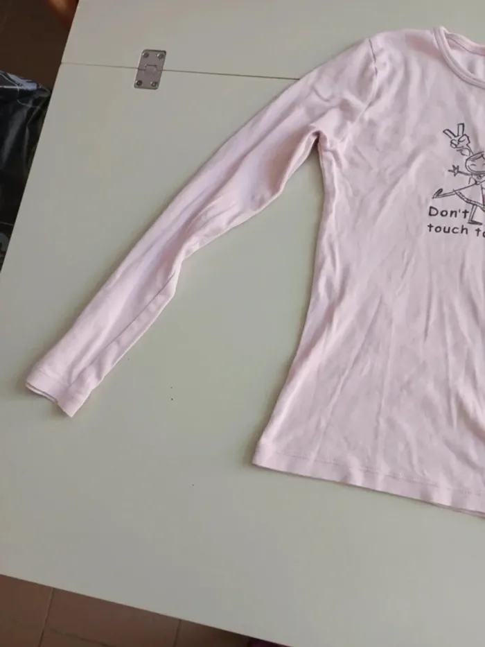 T-shirt manches longues don't touch to my planet 14 ans - photo numéro 2