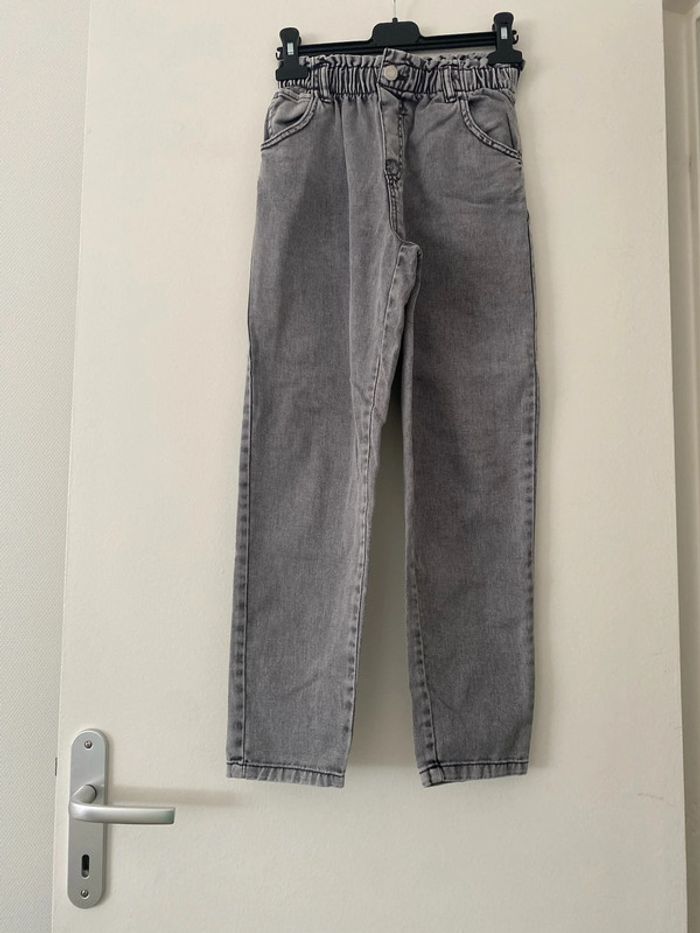 Jean mom gris à élastique Enfant fille 10 ans H&M