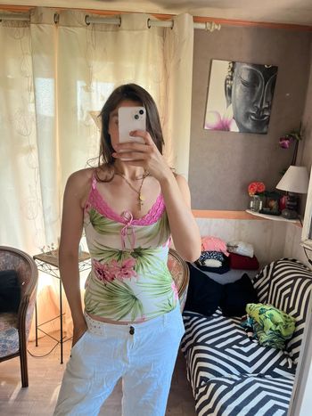 Débardeur tropical vintage bohème champêtre