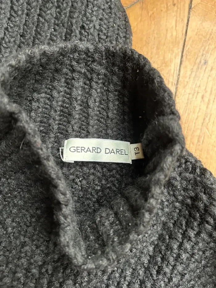 Superbe pull Gerard Darel, 50% laine, taille 3, noir - photo numéro 4