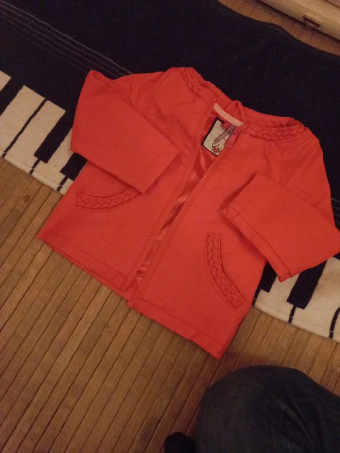 Magnifique veste neuve en sky saumon 2 ans - photo numéro 4