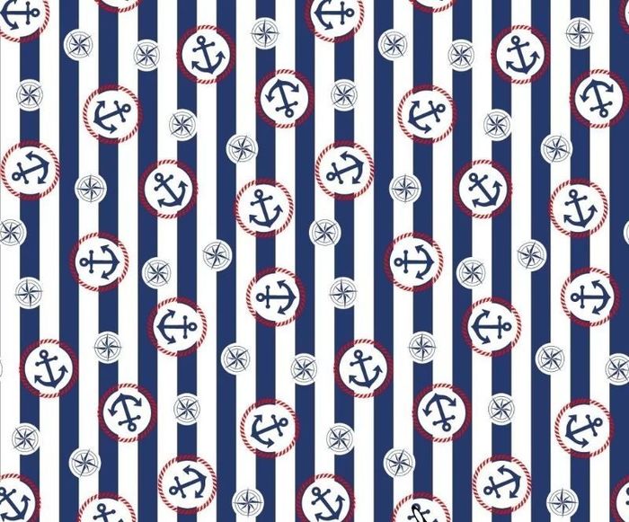 Coupon Tissu 100x80 Thème Marin