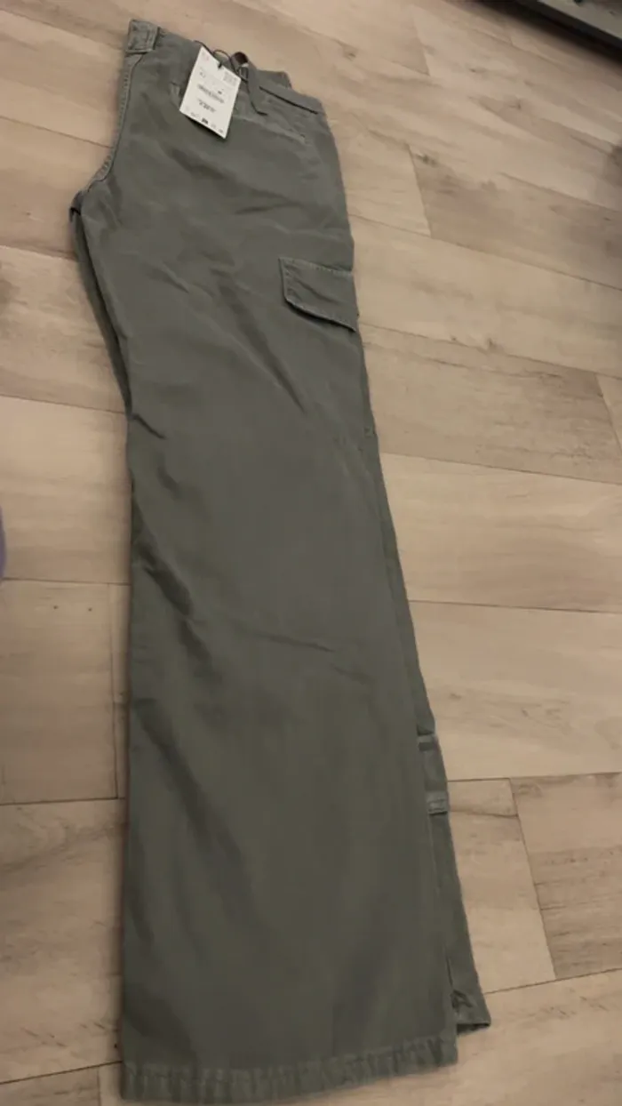 Pantalon cargo gris Zara taille 42 neuf avec étiquette - photo numéro 3