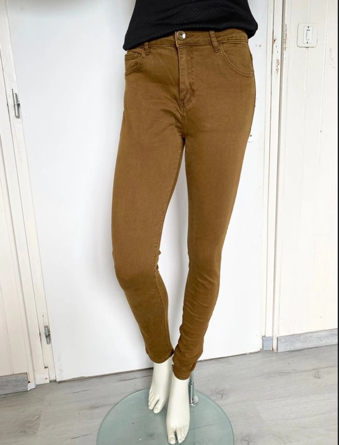 Jean skinny – Origine Italie – Marron super stretch – Taille 36/S – Excellent état