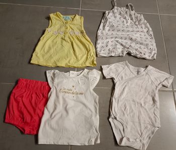Lot de vêtements été fille en 9 mois