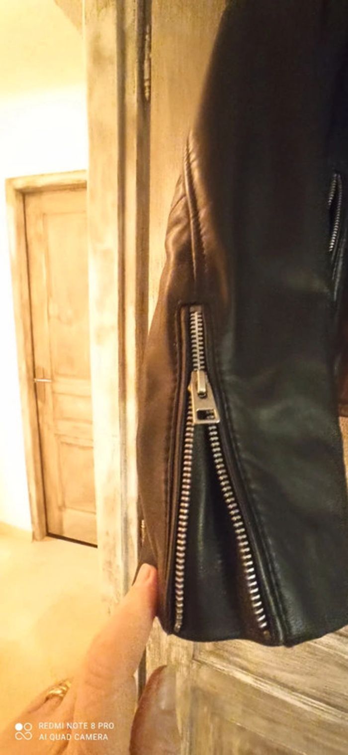 Perfecto cuir noir Mango - photo numéro 6