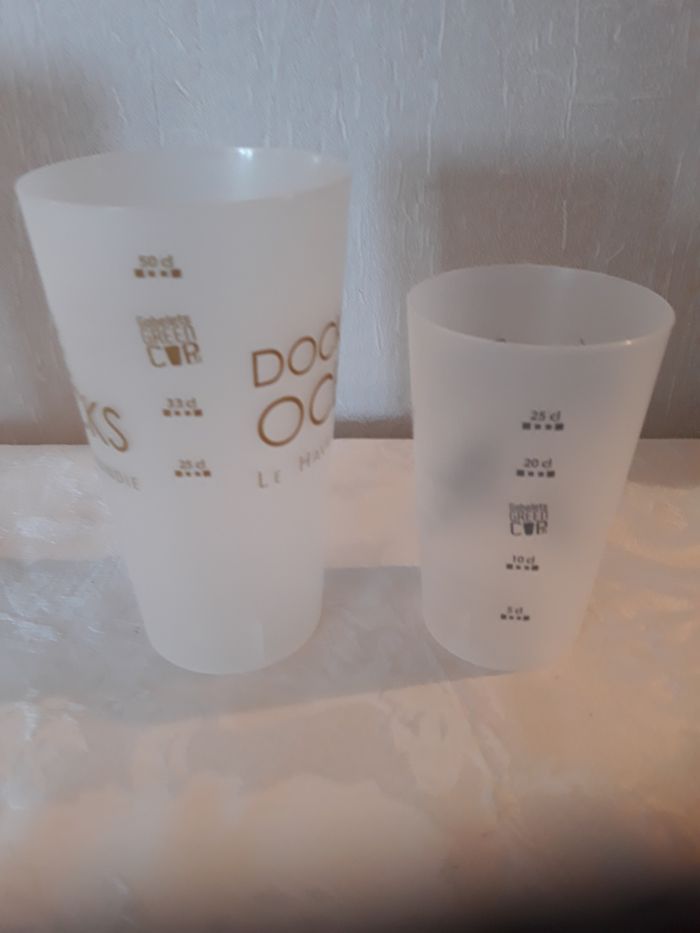 Faby27800 Gobelet "Carré des Docks" x 2 en plastique, couleur blanc