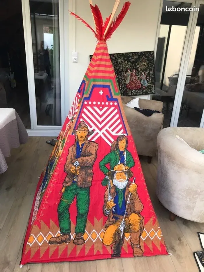 Tipi indien tente enfant mundia de 1979 rétro vintage excellent état