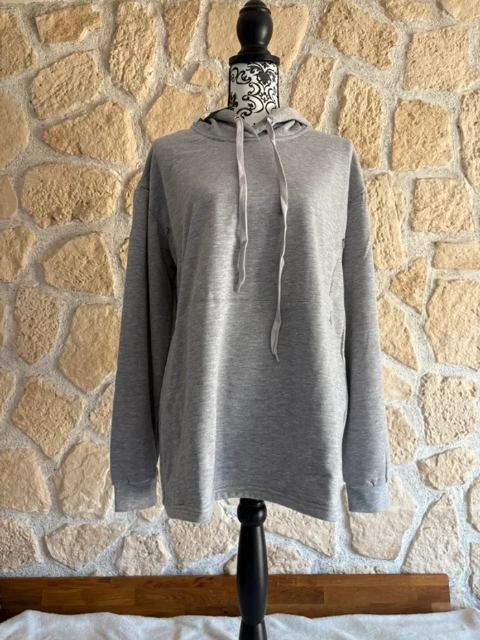 Sweat d’allaitement gris chiné clair – Collection IRL – Taille XL (FR 44/46) - photo numéro 2