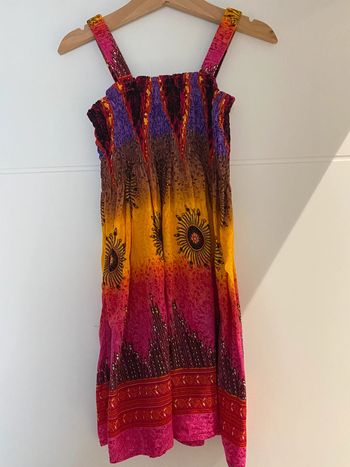 Robe légère à bretelles multicolore 5 ans
