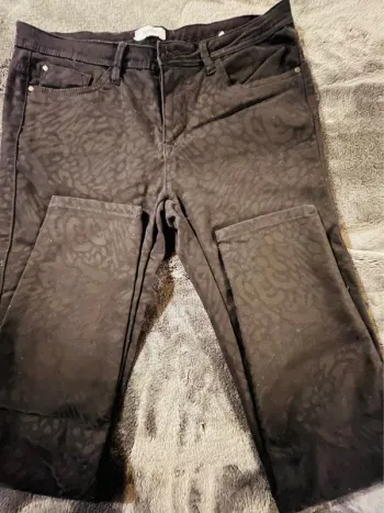 Jean slim effet python noir Yessica