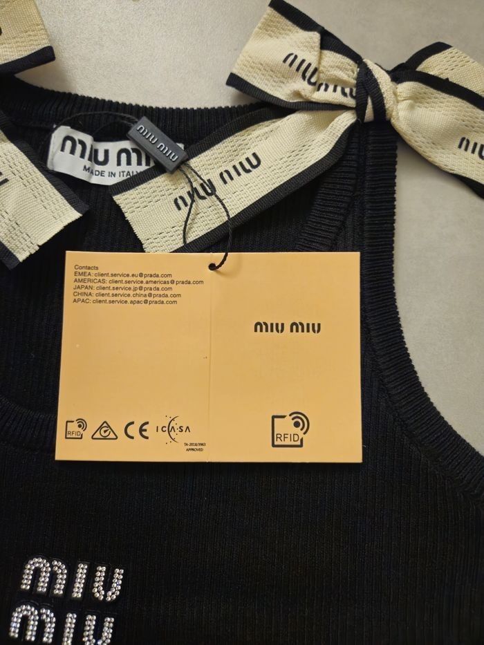 Débardeur Miu Miu noir noir - photo numéro 3