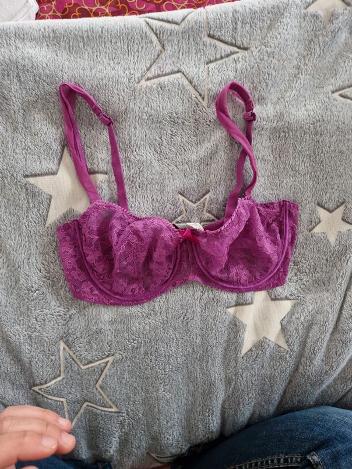 Soutient gorge violine dentelle passionata 90D - photo numéro 2