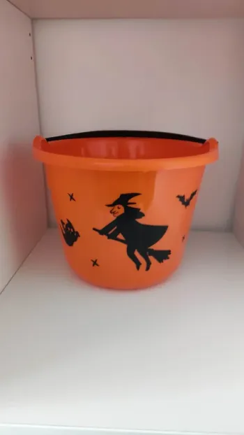 grand Seau à bonbons halloween orange