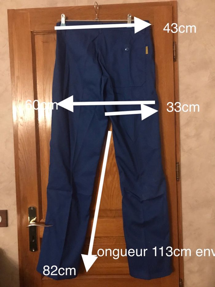 Pantalon bleu de travail T.44 - photo numéro 5