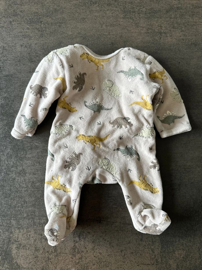 Lot de 2 pyjamas/ grenouillère motif dinosaure - photo numéro 3