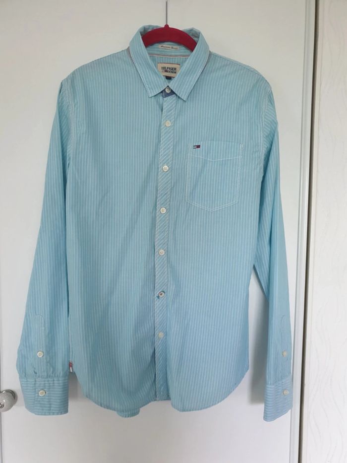 Chemise rayée bleu Tommy Hilfiger S