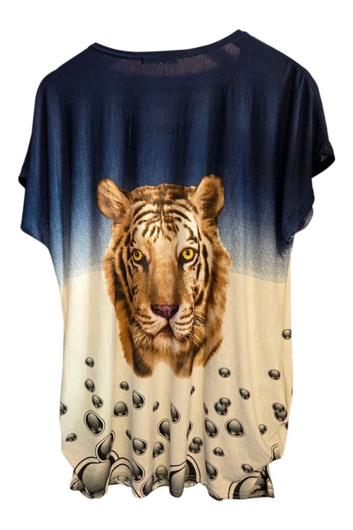 Long Tee-shirt mignon fluide Charbell T46 - photo numéro 5