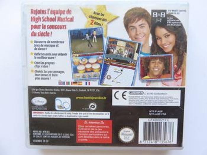 Jeu DS - High school musical (Version française, deutsch, espanol, english, italiano, Nederlandstali - photo numéro 2
