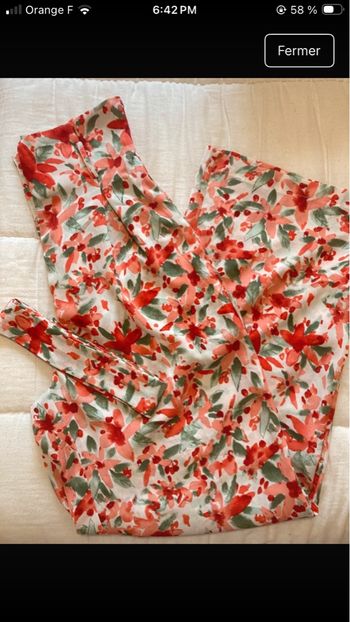 Pantalon fluide fleuri