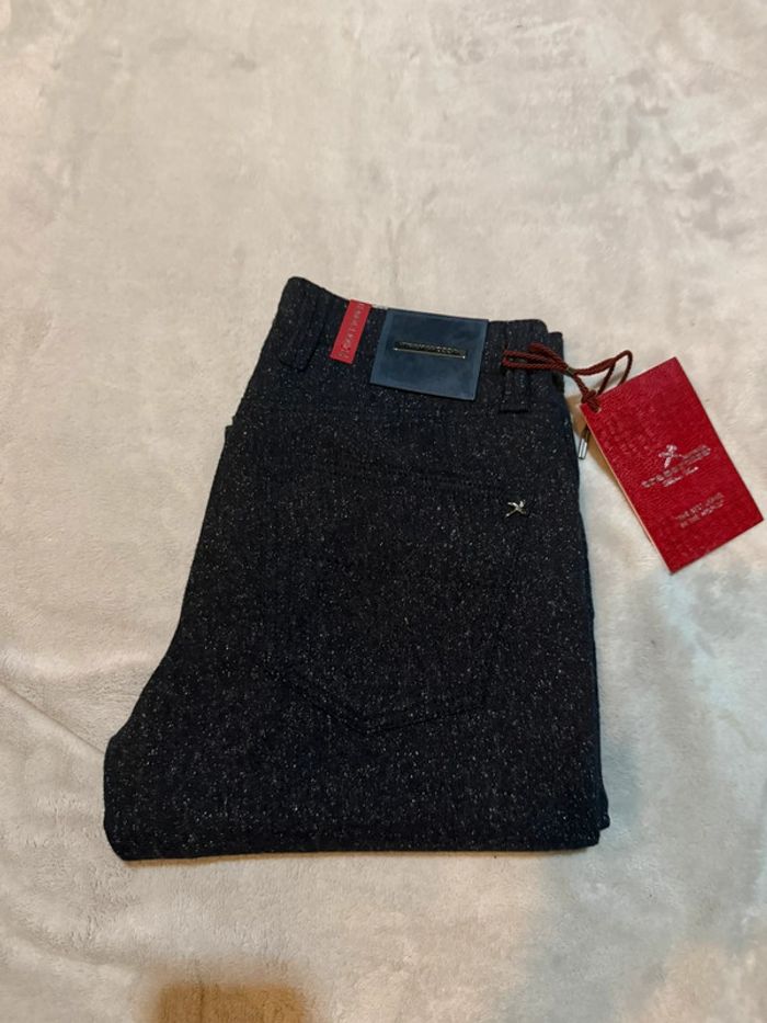 Tramarossa - Jean en laine, coupe droite, Bleu marine, taille 32