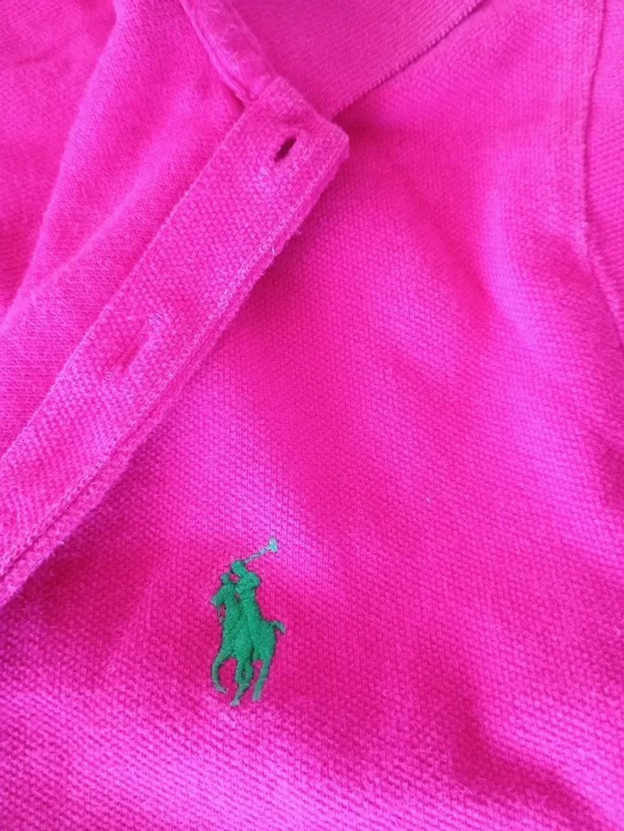 Polo à manches longues Ralph Lauren Fuschia S - photo numéro 6