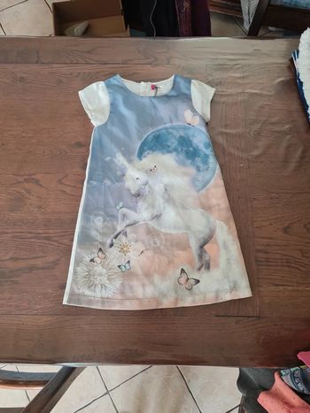 Robe été licorne et papillons 6ans