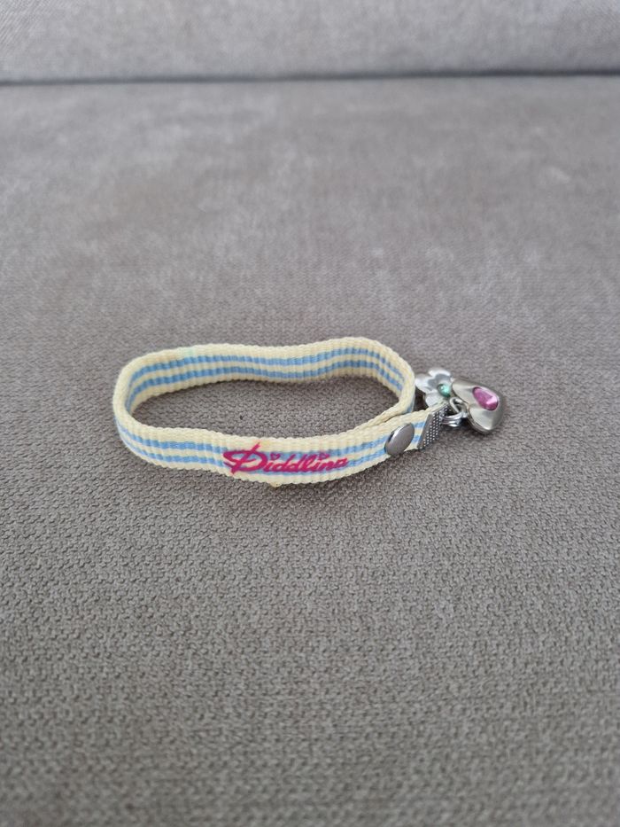 Bracelet Diddlina couleur jaune à rayures bleu - photo numéro 5