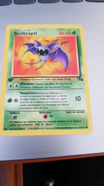 Carte Pokemon Nosferapti 57/62