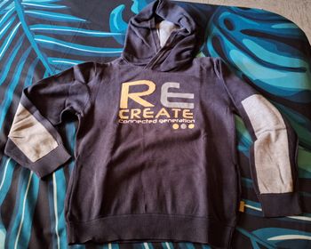 Sweat à capuche marine Okaïdi 8 ans