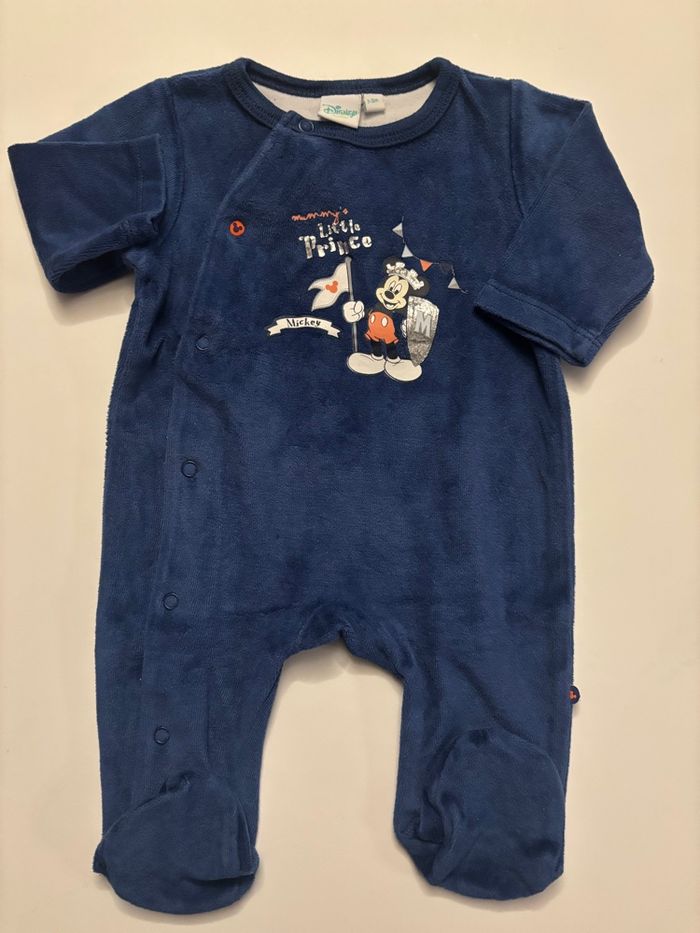 Pyjama velours Disney Mickey 1-3 mois