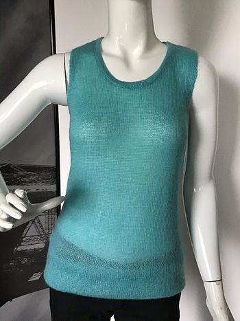 Pull long sans manche 30% mohair