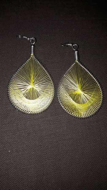 Boucles d'oreille jaune